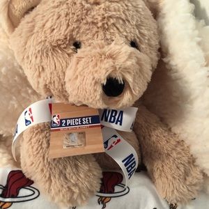 Miami Heat Teddy Bear with Blanket